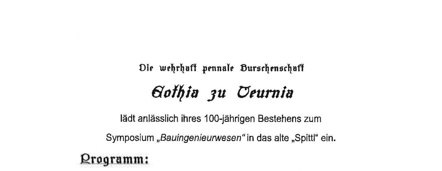 Die Einladung der Burschenschaft Gothia zu Teurnia