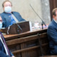 HC Strache und Walter Grubmüller sitzen nebeneinander im Gerichtssaal